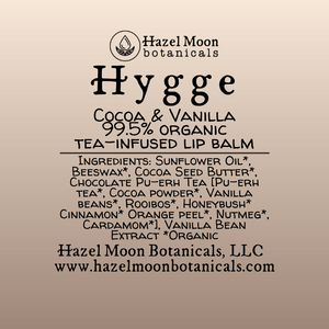 Hygge ~ Cocoa & Vanilla Tea-Infused Lip Balm