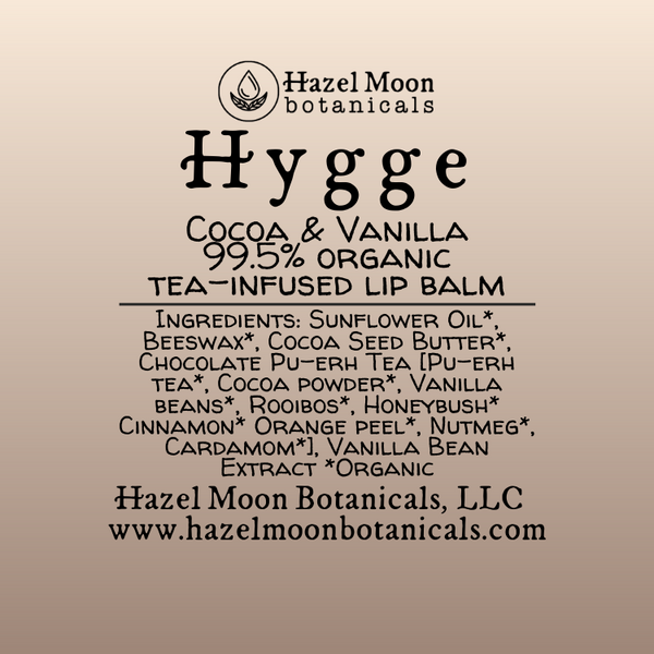 Hygge ~ Cocoa & Vanilla Tea-Infused Lip Balm