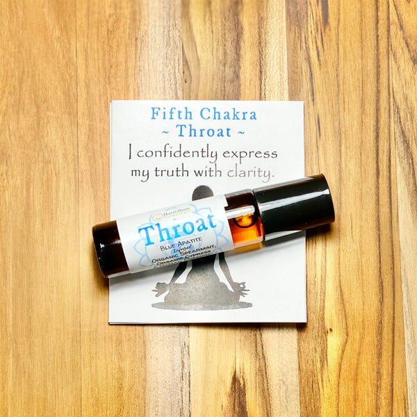 Throat Chakra Crystal-Infused Aromatherapy Roll On